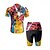 preiswerte Herrenbekleidungs-Sets-Herren Radtrikot mit Radhose fahrradbekleidung Kurzarm MTB Mountain Rennrad Gelb Sahne Purpur Graffiti Fahhrad Spandex Sport Graffiti Bekleidung