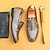 abordables Semi-formel-Mocassins de créateur pour hommes avec double boucle, tige en maille texturée, chaussures décontractées élégantes pour le travail et les occasions spéciales