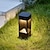 abordables Éclairage d&#039;allée-éclairage de chemin de paysage moderne éclairage de chemin de lumière chaude éclairage de borne d&#039;éclairage extérieur à LED étanche luminaire de poteau carré en aluminium noir lanterne de borne de