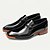 billige Premium læder loafers-slip-on loafers i sort okskind til mænd med kontrast orange accent, formel stil til forretning og særlige begivenheder