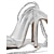 economico Sandali con tacco-Scarpe con tacco a spillo rosa con cinturini in strass per donna: dettagli scintillanti, perfette per eleganti abiti da sera e per le feste.