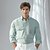 abordables Chemises élite-Homme Chemise Oxford Kaki clair Vert Claire Gris Claire manche longue Rayé Boutonné Sous Patte École Mariage Avec Poches Vêtement Tenue Neutre Mode Quotidien