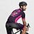 billige Klærsett for menn-Herre Sykkeljersey med shorts Kortermet Fjellsykling Veisykling Rød Fuksia Tegneserie Sykkel Spandex sport Tegneserie Klær