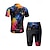 preiswerte Herrenbekleidungs-Sets-Herren Radtrikot mit Radhose fahrradbekleidung Kurzarm MTB Mountain Rennrad Schwarz Gelb Purpur Graffiti Fahhrad Spandex Sport Graffiti Bekleidung