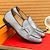 abordables Semi-formel-Mocassins de créateur pour hommes avec double boucle, tige en maille texturée, chaussures décontractées élégantes pour le travail et les occasions spéciales