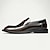 abordables Mocassins en cuir de qualité supérieure-Mocassins à enfiler en cuir de vachette noir de qualité supérieure pour hommes avec bride décorative, style formel pour les affaires et les occasions spéciales