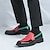abordables Semi-formel-chaussures à enfiler en similicuir haut de gamme pour hommes avec un design audacieux en blocs de couleurs - des chaussures confortables et élégantes pour les occasions décontractées et formelles