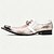 cheap Premium Leather Loafers-Men's Premium Cowhide Leather Loafers with Gold Tip Sequined Floral Design and Crystal Buckle Detail–Luxury Slip-On Shoes for Special Occasions and Evening Wear