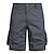 abordables Classique-Homme Bermuda Shorts cargo Shorts Short décontracté Multi-poches Uni Sans repassage Respirant Longueur Genou Quotidien Extérieur Course Sports Mode Kaki