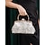 voordelige Clutches &amp; Avondtasjes-elegante witte kanten avondtas met parel- en bloemenversieringen – stijlvol bruids- of feestaccessoire voor vrouwen zwart wit