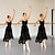 billige Ballroomkjoler-ballet-omslagskjole for kvinner chiffon-dans-omslagsskjørt med justerbar midjebånd gymnastikk og ballettdanseskjørt for kvinner svart dansetøy