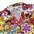 abordables Tapas-Retro Antiguo Años 70 Camisas Camisa hawaiana Hippie Floral Disfraz Hombre Vacaciones Fiesta Desfile del orgullo Adulto Camisas