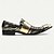 baratos Sapatos Sociais Elementares-Mocassins em Couro de Vaca Premium Masculinos com Padrão de Zebra Ousado e Design de Dupla Fivela com Ponta Dourada–Calçados Estilosos e Confortáveis para Ocasiões Formais e Fashion-forward