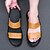 preiswerte Kleidungs-Sandalen-&quot;Schwarz-gelbe Slide-Sandalen für Herren mit breiten Riemen, lässiger Stil für Outdoor und Strand