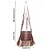 cheap Crossbody Bags-Women&#039;s Crossbody Bag Crossbody Bag Shoulder Bags PU Leather Holiday Casual Daily Rivet Tassel Zipper Large Capacity Patchwork National Totem Dark Brown