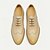 billige Klassiske Sko-mænds beige premium kohud brogue sko med snørebånd med perforerede detaljer, formel stil til bryllupper og forretningsbegivenheder