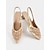 baratos Semi-formal-sapatos de casamento slingback com detalhes de contas para mulheres - sapatilhas com cristais marfim para ocasiões nupciais