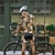 baratos Conjuntos de Roupa de Homem-Homens Camisa de ciclismo com shorts Manga Curta Ciclismo de Montanha Ciclismo de Estrada Verão Primavera Outono Preto Amarelo Vermelho Cachorro Moto Zíper Frontal Redutor de Suor Confortável