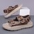 ieftine Sandale casual-sandale casual confortabile pentru bărbați, cu design cu cataramă dublă – încălțăminte de exterior reglabilă și elegantă pentru vară și vacanță
