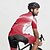 halpa Miesten vaatesarjat-Miesten Pyöräily jersey ja shortsit Lyhythihainen Maastopyöräily Maantiepyöräily Rubiini Apila Pyörä Spandex Urheilu Kirjain ja numero Vaatetus