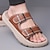 voordelige Casual sandalen-Bruine herensandalen van imitatieleer met twee gespen, comfortabel voetbed en duurzame zool – verstelbare instapschoenen voor de zomer voor casual en outdoor gebruik
