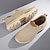 voordelige Hereninstappers &amp; loafers-beige heren instapschoenen met gevoerde zool – comfortabele en ademende sportschoenen voor casual gebruik en buitenactiviteiten