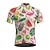 お買い得  メンズジャージ-男性用 サイクリングジャージー 果物 半袖 バイク Tシャツ ジャージー 3つのリアポケット付き マウンテンサイクリング 速乾性 人間工学デザイン ウィッキング 高通気性 スポーツ ピンク 衣類