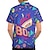 preiswerte Oberteile-Retro Vintage 1980er Hemd Aloha-Hemd Disco Geometrisch Herren Urlaub Party Pride Parade Erwachsene Hemd