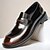 abordables Mocassins en cuir de qualité supérieure-Mocassins à enfiler en cuir de vachette noir de qualité supérieure pour hommes avec bride décorative, style formel pour les affaires et les occasions spéciales