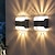 cheap Outdoor Wall Lights-4 Pcs LED Solar Outdoor Wall Lights Fence Light Up and Down Lighting Wall Lamp Outdoor Waterproof Garden Courtyard Landscape Atmosphere Decorative Lights