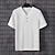 baratos Camiseta Henley Casual-Homens Camisa Waffle Henley Camisetas Manga Curta Côr Sólida Tecido Roupa de Malha Botões Henley Casual Diário Ao ar livre Verão Primavera &amp; Outono Branco Camiseta Henley