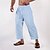 baratos Clássico-Homens Calças Capri Shorts de linho Shorts de verão Shorts de praia Com Cordão Cintura elástica Perna Cordão Tecido Conforto Respirável Comprimento do joelho Ao ar livre Feriado Praia Moda Estilo