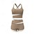 billiga Set och One-Pieces-Dam Sportset Yoga kostym 2 st Ledigt Ärmlös Hög midja Andningsfunktion Mjuk Kondition Gymträning Löpning Sportkläder Sportkläder Solid färg Svart Kaki Grå