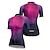 cheap Women&#039;s Jerseys-Women&#039;s Cycling Jersey Geometric Gradient Short Sleeve Bike Tee Tshirt Jersey with 3 Rear Pockets Mountain Bike MTB Quick Dry Anatomic Design Wicking Breathable Sports Blue Dark Green Purple Clothing
