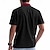 preiswerte Klassisches Poloshirt für Herren-Herren Viertel-Reißverschluss-Poloshirt Golfshirt Täglich Ferien Viertelreißverschluss Kurzarm Mode Basic Farbblock Patchwork Sommer Frühling Normale Passform Hellblau Schwarz Weiß Wein Marineblau
