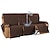 cheap Recliner Cover-3 Seater Anti-Slip Reclining Couch Covers fit Leather Recliner Sofa Water Resistant Anti-Scratch Couch Cover for Double Recliner Split Sofa Cover for Each Seat Furniture Protector with Elastic Straps