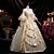 baratos Vestidos-Vintage Rococó Renascentista Maxi Vestidos Normal Julieta Princesa Noiva Pregueado Com Babados Princesa Decote Redondo Fantasia Mulheres Dia Das Bruxas Carnaval Baile de Máscaras Espetáculo Festa dia