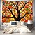 abordables Tapisserie de l&#039;Arbre de Vie-Tapisserie suspendue Arbre de Vie Art mural Grande Tapisserie Décor mural Photographie Arrière-plan Couverture Rideau Décoration maison Chambre de lit Salon Style vitrail