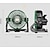 abordables Lampes et lanternes de camping-1 ventilateur de camping portable de 6 pouces avec rotation à 360 degrés, affichage de la puissance avec régulation de vitesse infinie, éclairage de projection pouvant être suspendu ou posé