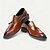 cheap Premium Leather Loafers-Men&#039;s Handmade Genuine Leather Loafers - Premium Brown Slip-On Tassel Dress Shoes for Kentucky Derby, Business &amp; Formal Occasions