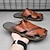 abordables Sandalias casuales-Sandalias de exterior de piel sintética para hombre con suela resistente y diseño transpirable: calzado cómodo para senderismo y uso informal.