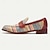 billige Udtalelsesko Shoes-flerfarvede vævede penny loafers til mænd – vintage nylonstrikkede slip-on kjolesko til smarte afslappede outfits