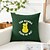 voordelige Vakantie kussensloop-Paas Grappige Konijn Decoratieve Gooi Kussenshoes 1PC Zacht Vierkant Bank Kussenhoes Kussenhoes voor Slaapkamer Woonkamer Bank Stoel Zwart Groen