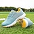 preiswerte Herren Golfschuhe-Herren Sneaker Golfschuhe Mikrofaser Wasserdicht Bequem Rutschfest Schnürung Schwarz / weiss Gelb Blau