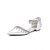 economico Casuale-scarpe da sposa con cinturino alla caviglia in raso bianco - scarpe da sposa con punta affilata e dettaglio goccia di cristallo