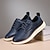 billige Herresneakers-mænds marineblå læder oxford sko – klassiske snøresko til forretning og formelle begivenheder