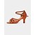 baratos Sapatos de Dança Latina-Sapatos de dança latina com tiras bege e salto médio para mulheres – sandálias profissionais para dança de salão e salsa