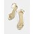 abordables Década de 1950-Tacones de aguja con tira en el tobillo dorada para mujer de los años 50: elegantes sandalias de tacón alto con punta abierta y detalle de lazo para bodas, fiestas y eventos nocturnos.