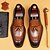 cheap Premium Leather Loafers-Men&#039;s Handmade Genuine Leather Loafers - Premium Brown Slip-On Tassel Dress Shoes for Kentucky Derby, Business &amp; Formal Occasions