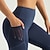 halpa Joogahousut ja pyöräilijät-Naisten Urheilushortsit Joogasortsit Harjoitteluhousut Sivutaskut Peppua kohottava Vatsatuki Korka vyötärö Pilates Kuntosaliharjoitus Treenata Caprileggingsit Yhtenäinen väri Tumma vaaleanpunainen